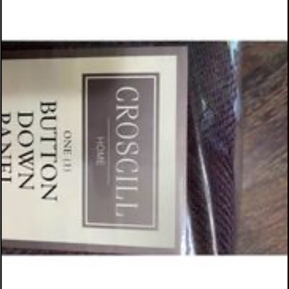 Croscill button down chevron chenille window treatment - Picture 3 of 7